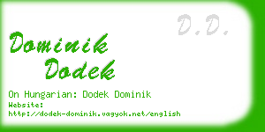 dominik dodek business card